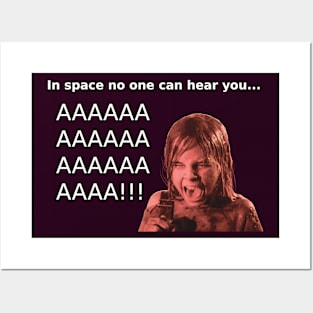 Aliens/Alien: In space no one can hear you... Funny print Posters and Art